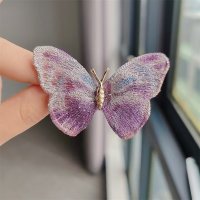 XSB297 - Retro Purple Butterfly Brooch